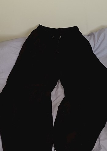 siyah oversize ince kargo pantolon - Görsel 2