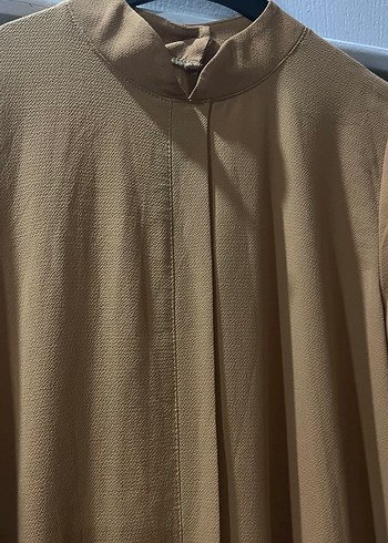 Hardal Sarisi Nakışlı Uzun Bohem Kadın Tunik - Görsel 3