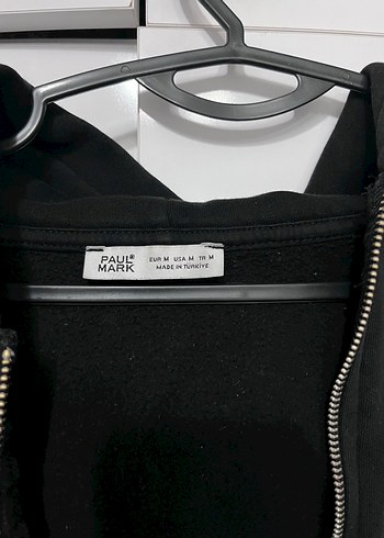 Fermuarlı Siyah Kapüşonlu Sweatshirt - Görsel 3