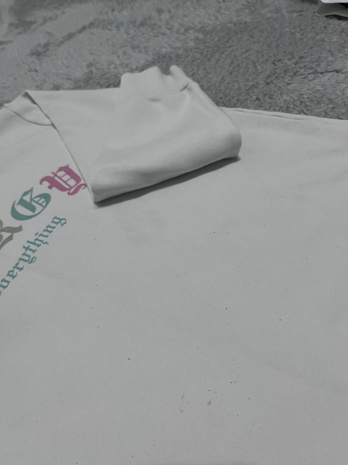 Beyaz Baskılı Pamuklu Kadın Sweatshirt - Görsel 3