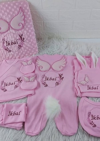 nakış işlemeli isimli hastane çıkışseti, isimli bebek tulum. - Görsel 9