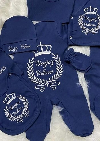 nakış işlemeli isimli hastane çıkışseti, isimli bebek tulum. - Görsel 11