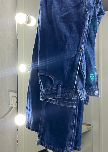 Kadın Mavi Denim Normal Boy Fermuarlı Jean - Görsel 2