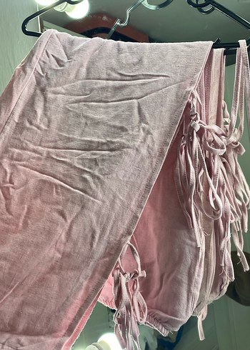 Pembe bağcıklı pantolon - Görsel 2