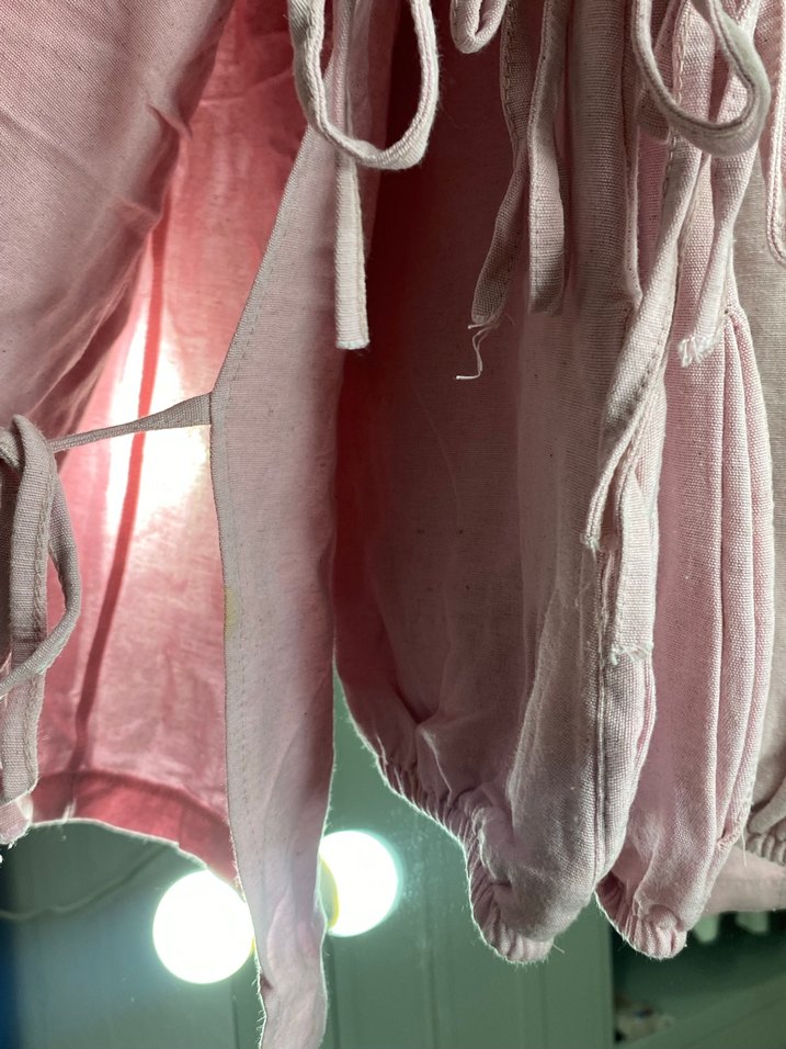 Pembe bağcıklı pantolon - Görsel 3