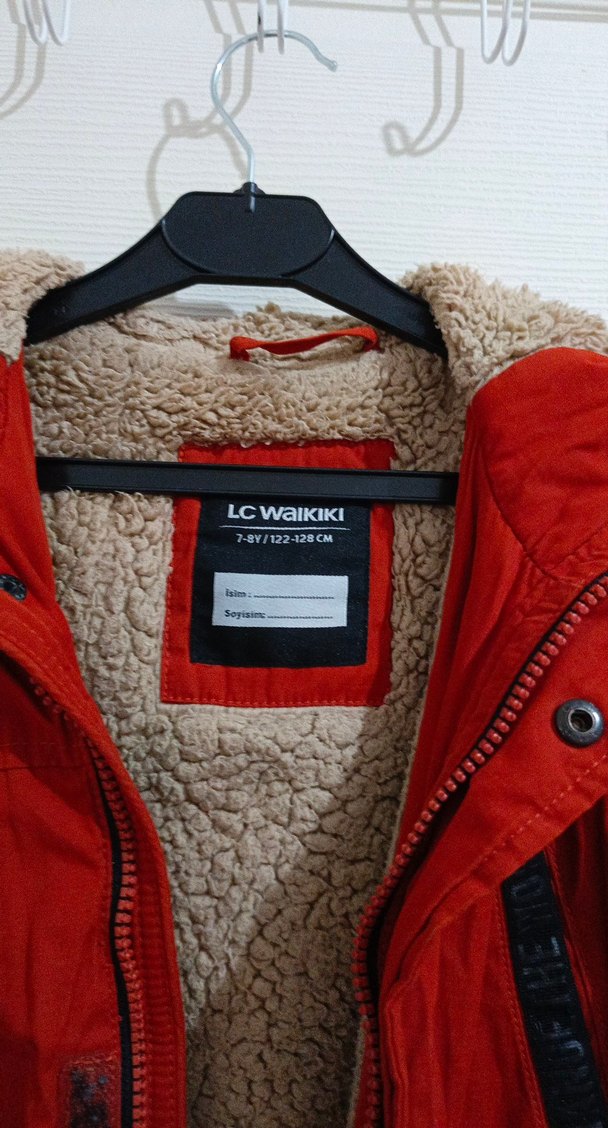 Kürklü Kapüşonlu Koyu Kırmızı Erkek Mont - Görsel 4