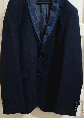 Erkek Lacivert Düğmeli Takım Ceket - Görsel 3