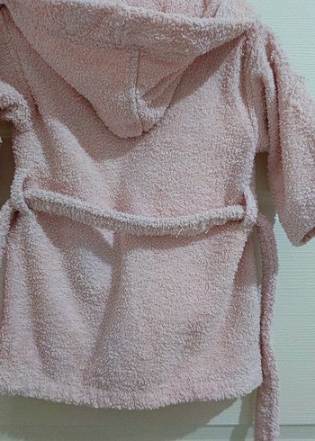 Nakışlı Pembe Kız Çocuk Bornoz - Görsel 2