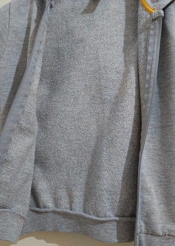 Gri Erkek Çocuk Fermuarlı Sweatshirt - Görsel 3