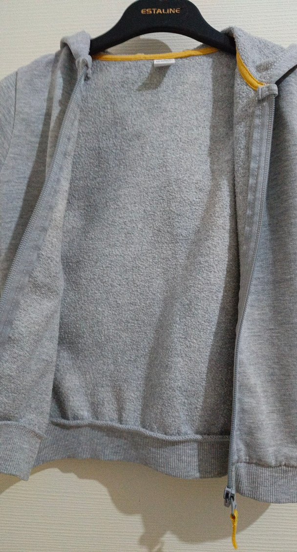 Gri Erkek Çocuk Fermuarlı Sweatshirt - Görsel 3