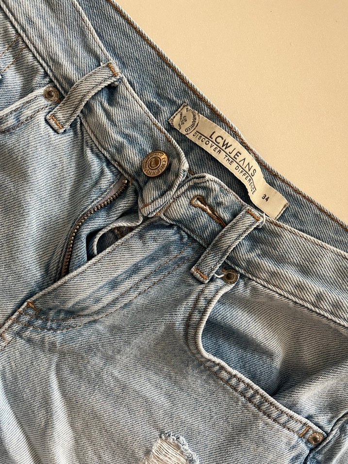 Gevşek Kesim Kadın Kot Şort - Görsel 3