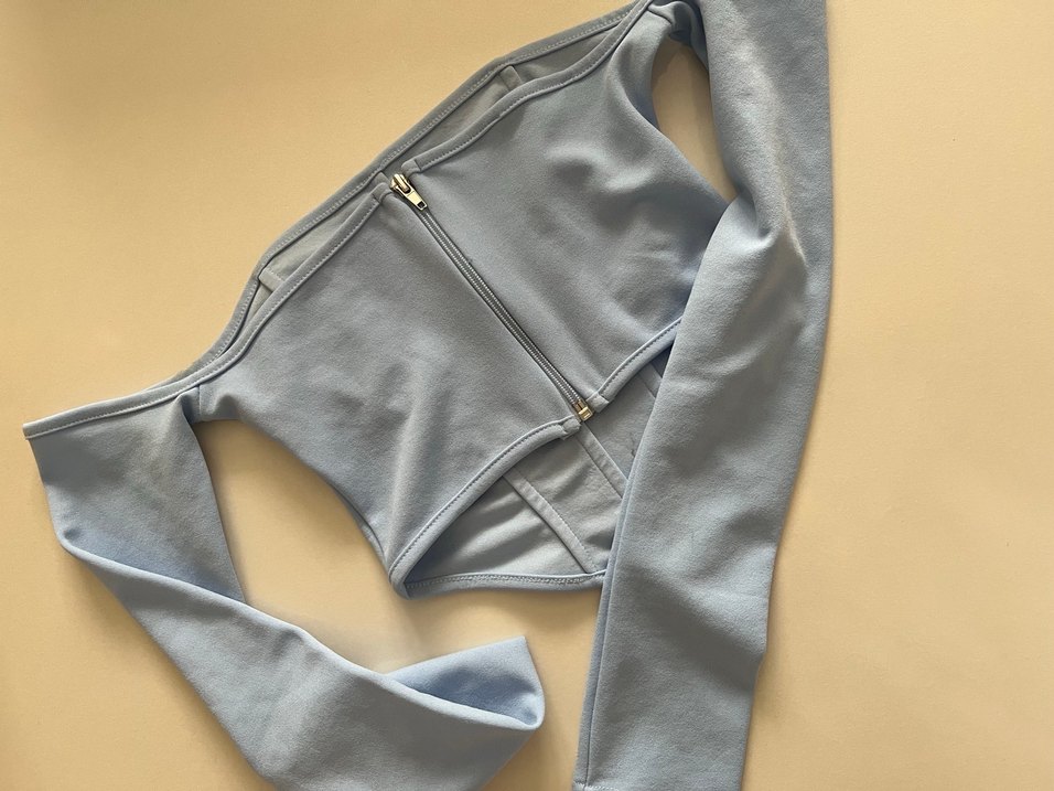 Gri Fitilli Midi croo - Görsel 2