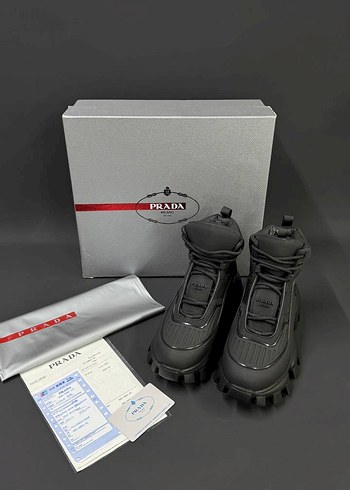 Prada Siyah Erkek Street Wear Bot - Görsel 3