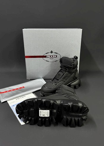 Prada Siyah Erkek Street Wear Bot - Görsel 5