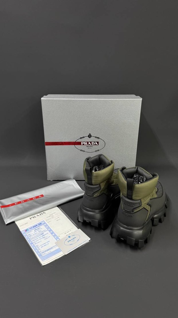 Prada Gri Erkek Outdoor Botları - Görsel 4