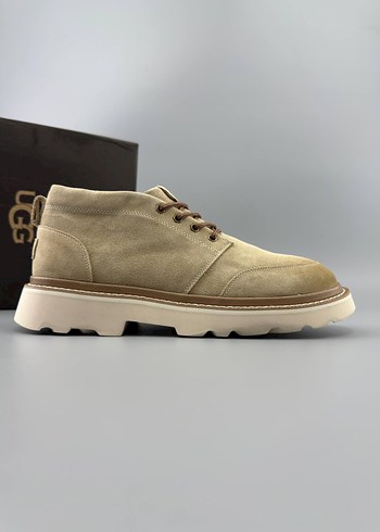 UGG Bej Süet Erkek Dolgu Topuklu Bot - Görsel 3