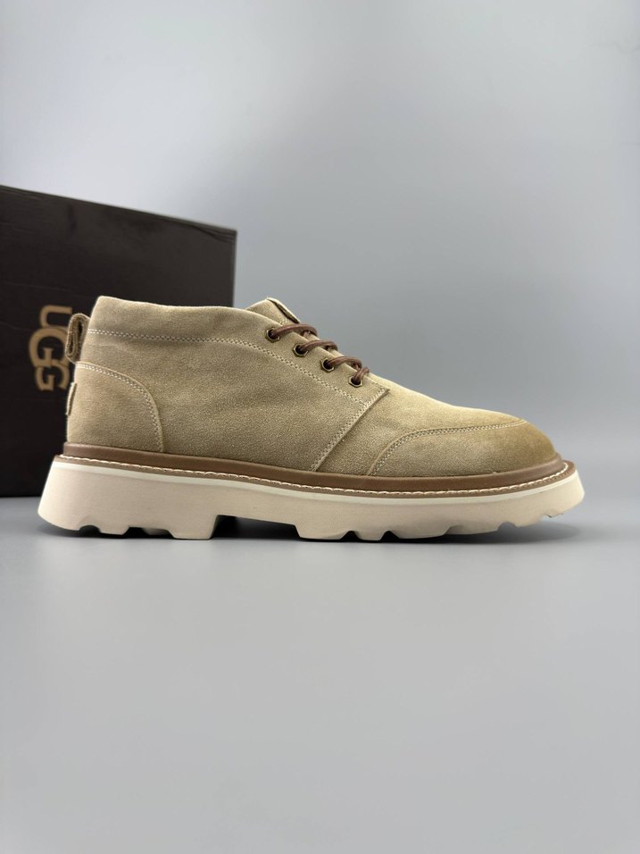 UGG Bej Süet Erkek Dolgu Topuklu Bot - Görsel 3