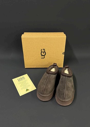 UGG Kadın Kahverengi Süet Platform Terlik - Görsel 3