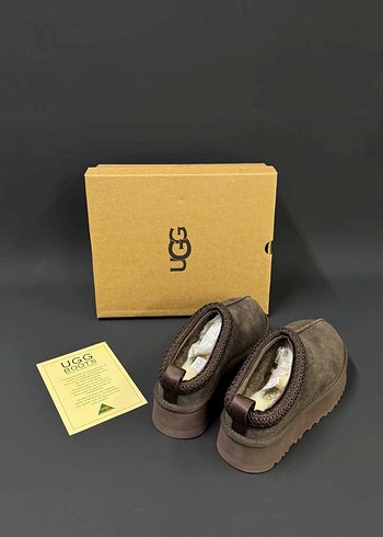 UGG Kadın Kahverengi Süet Platform Terlik - Görsel 4