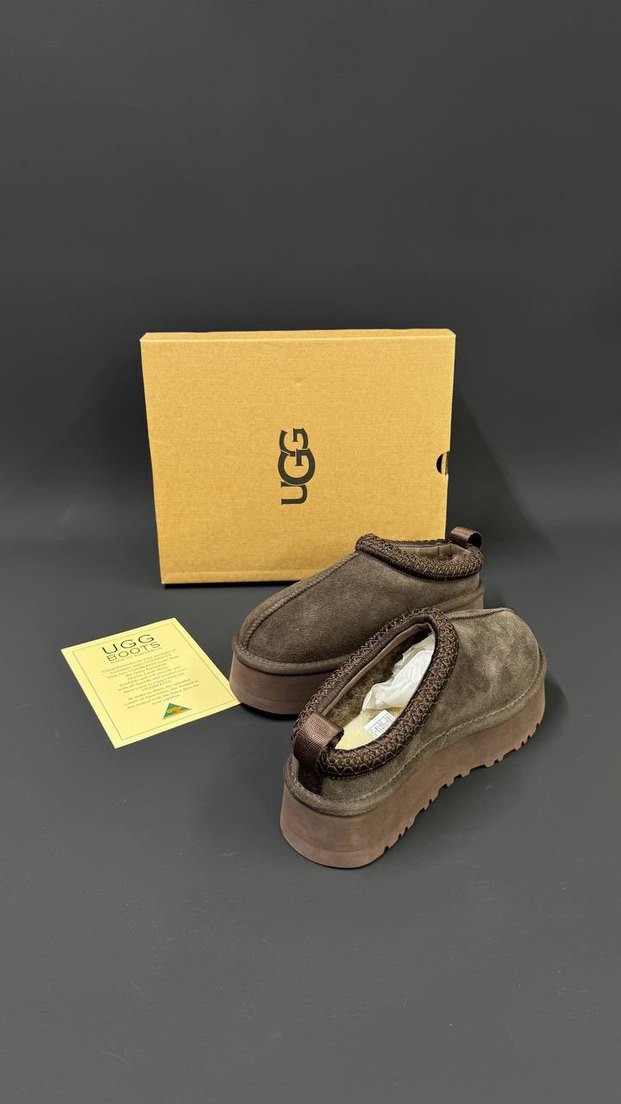 UGG Kadın Kahverengi Süet Platform Terlik - Görsel 2