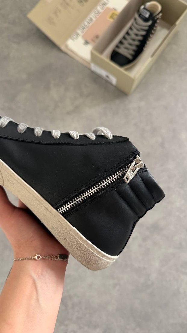 Fermuarlı Siyah Kadın Sneakers - Görsel 5