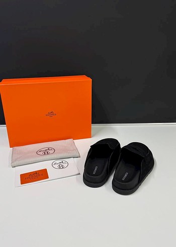 Siyah Kadın Terlik Platform Tabanlı Velcro - Görsel 4