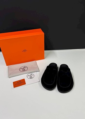 Siyah Kadın Terlik Platform Tabanlı Velcro - Görsel 3