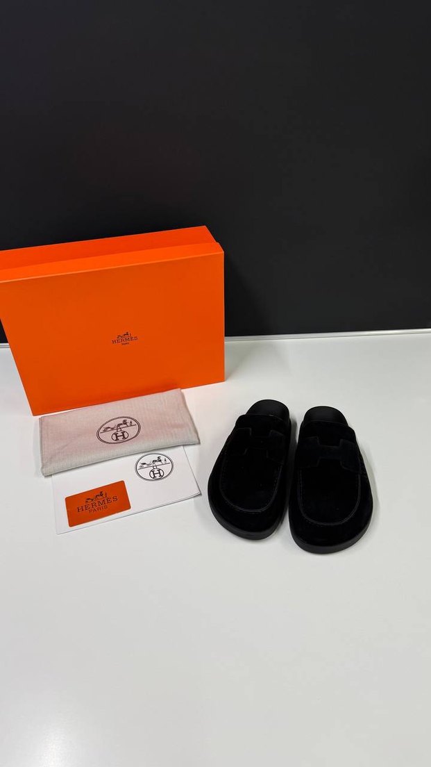 Siyah Kadın Terlik Platform Tabanlı Velcro - Görsel 3