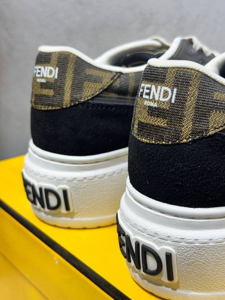 Fendi Kadın Platform Sneakers Sarı Baskılı - Görsel 5
