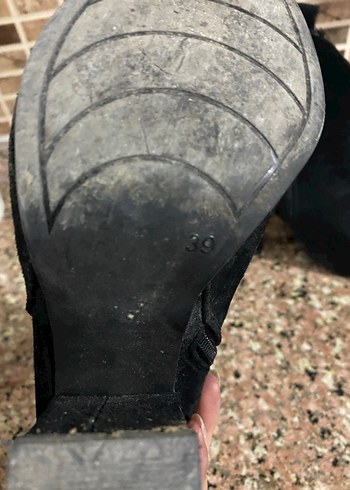 Siyah  kafide Topuklu Kadın Bot - Görsel 3