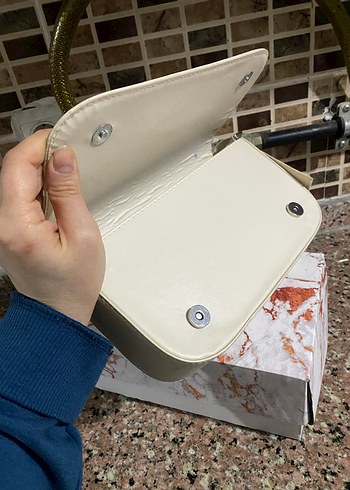 Krem Kadın Omuz Çantası - Görsel 4