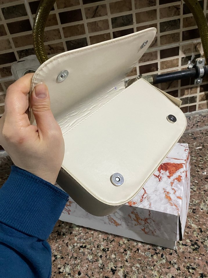 Krem Kadın Omuz Çantası - Görsel 4