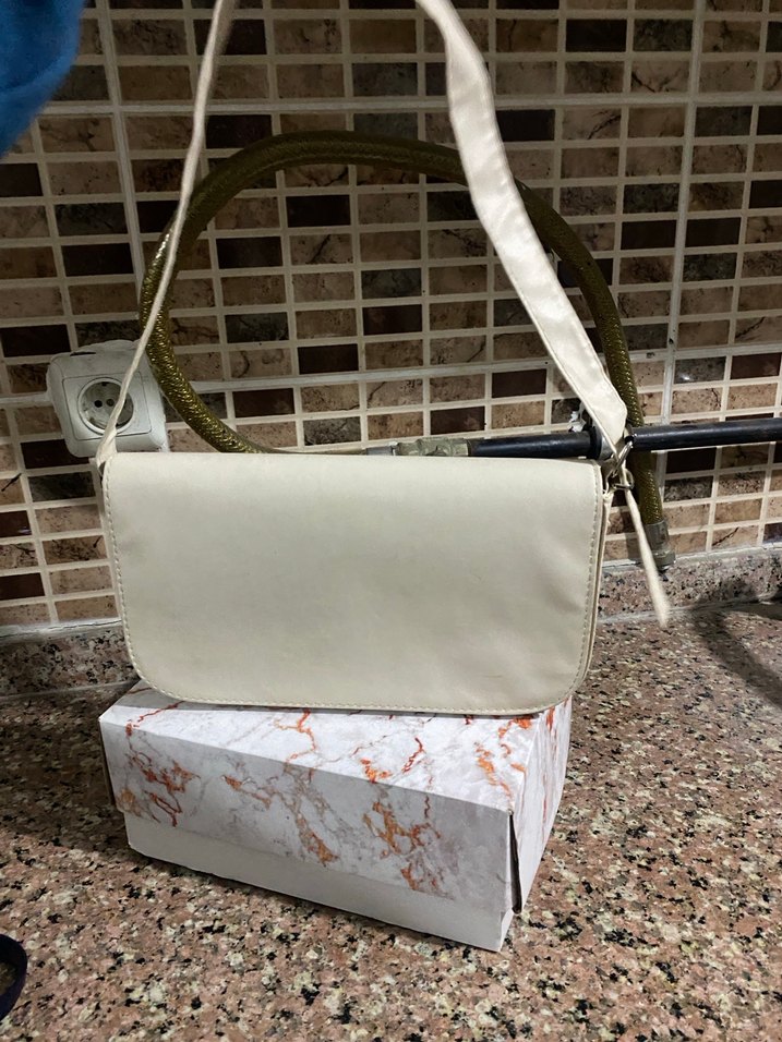 Krem Kadın Omuz Çantası - Görsel 2