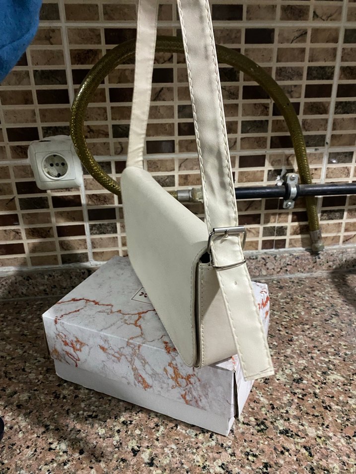 Krem Kadın Omuz Çantası - Görsel 3