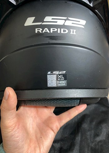 Siyah LS2 Deri Motosiklet Kaskı - Görsel 5