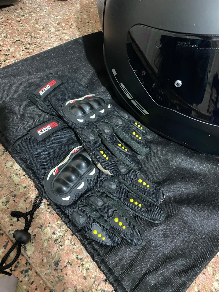 Siyah LS2 Deri Motosiklet Kaskı - Görsel 2