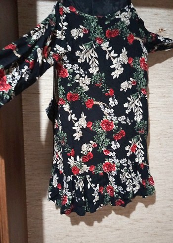 Puantiye Desenli Siyah Mini Elbise - Görsel 9