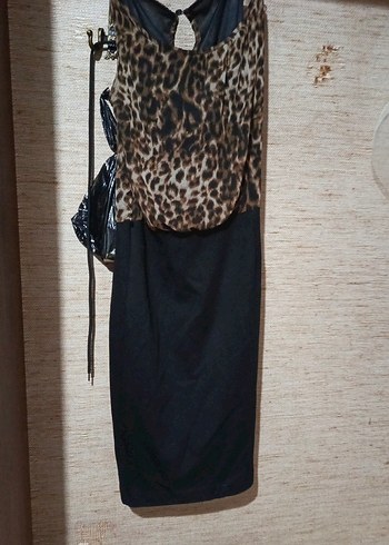 Puantiye Desenli Siyah Mini Elbise - Görsel 16