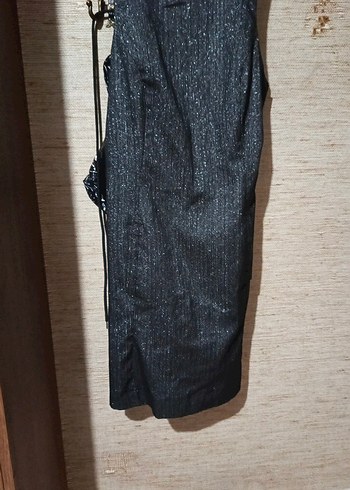 Puantiye Desenli Siyah Mini Elbise - Görsel 12