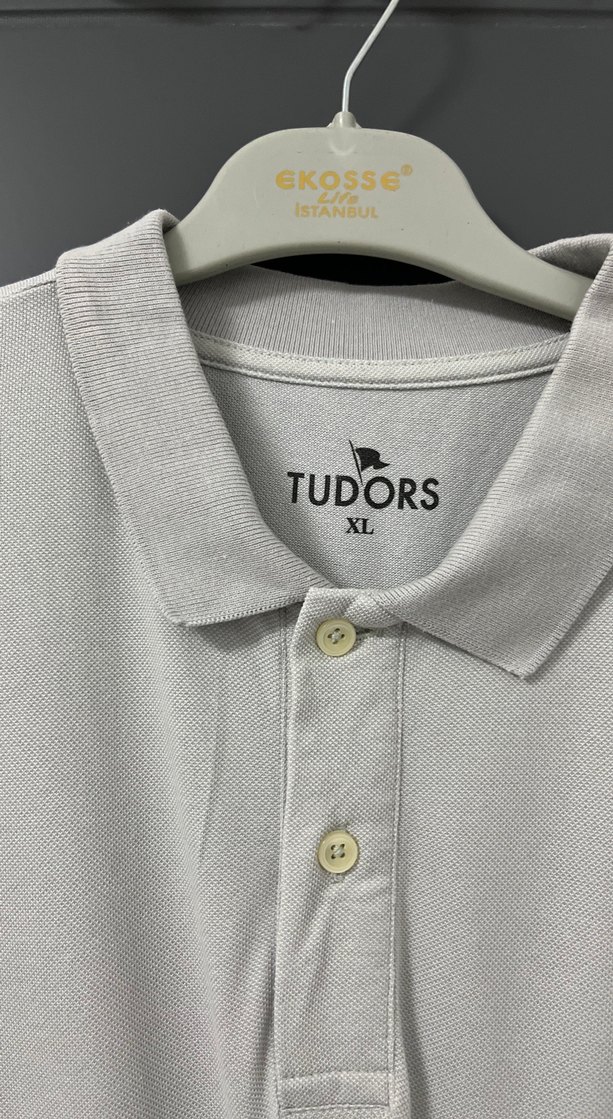 Erkek Gri Polo Yaka Kısa Kollu Tişört - Görsel 2