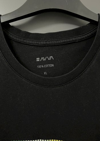 Siyah AVVA Pamuklu Erkek Tişört - Görsel 2