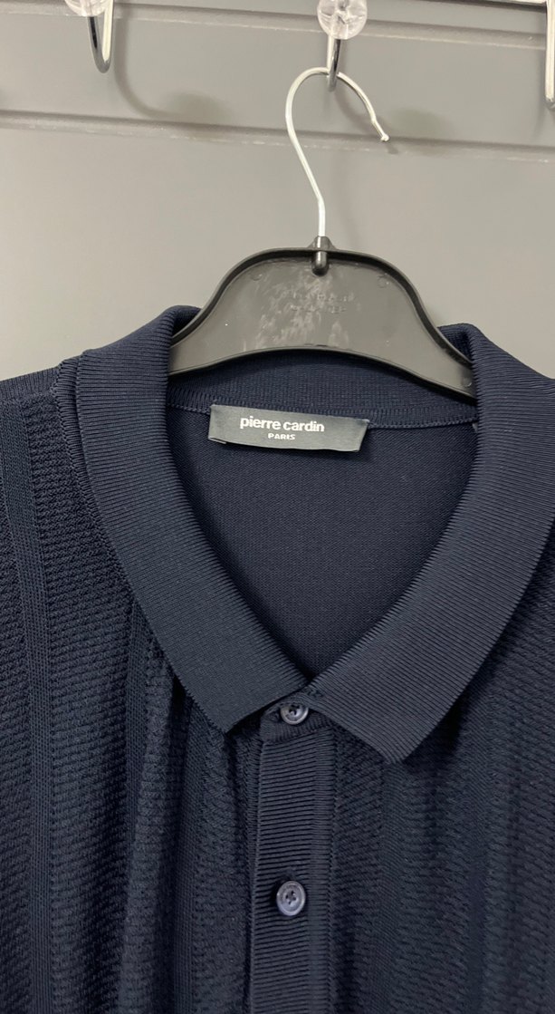 Lacivert Keten Polo Yaka Tişört - Görsel 2