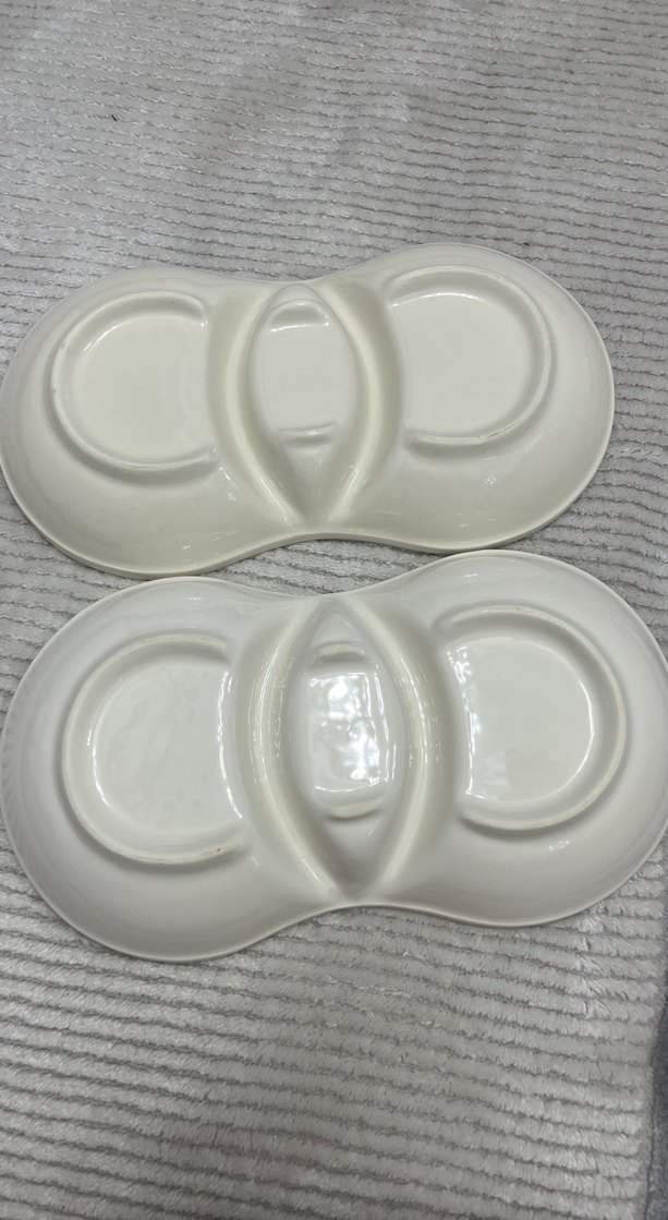 Çiçek Desenli Bölmeli Beyaz Tabak Seti - Görsel 3