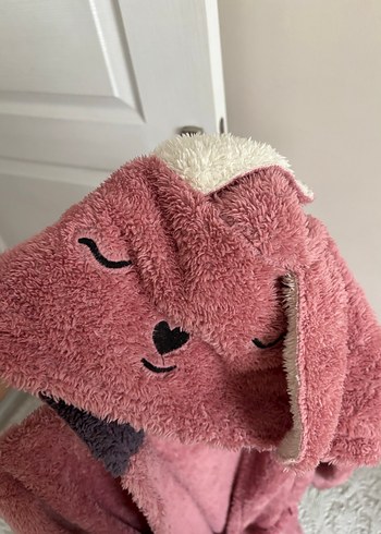 Pembe Gri Polar Bornoz Trendyolmilla - Görsel 6