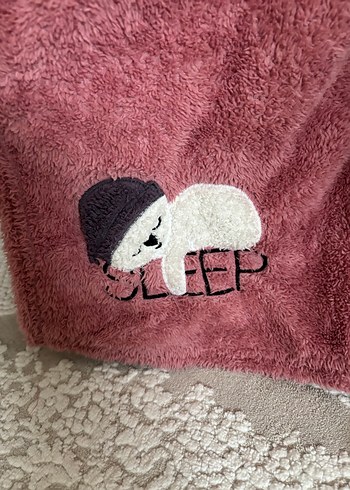 Pembe Gri Polar Bornoz Trendyolmilla - Görsel 2