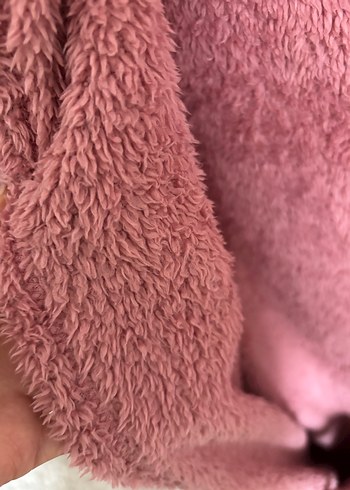 Pembe Gri Polar Bornoz Trendyolmilla - Görsel 5