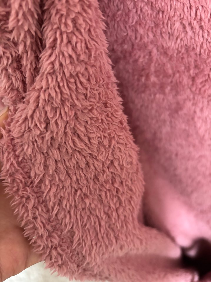 Pembe Gri Polar Bornoz Trendyolmilla - Görsel 5