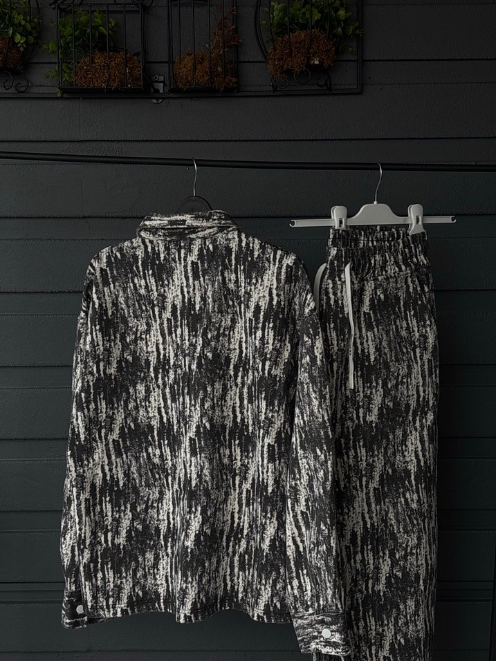 Gri siyah Desenli Erkek Takımı - Görsel 2