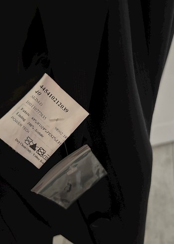 Siyah Kadın Ofis Blazeri, Düğmeli, Normal Boy - Görsel 3