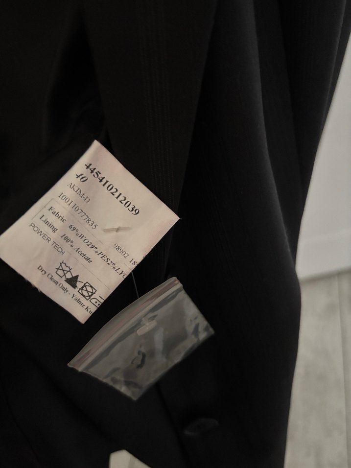 Siyah Kadın Ofis Blazeri, Düğmeli, Normal Boy - Görsel 3